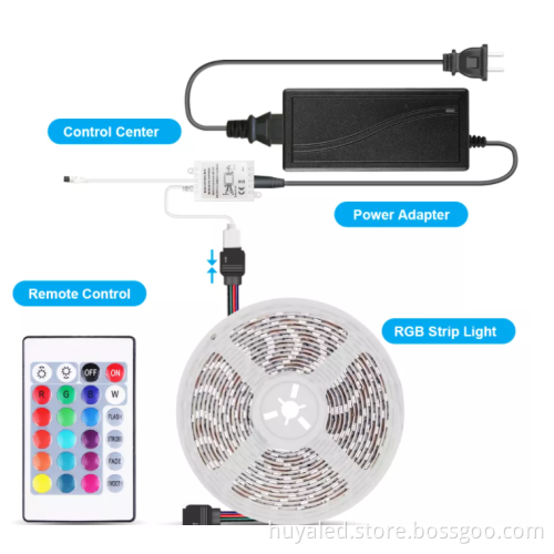 Wholesale SMD 2835 RGB LED Strip Kit with IR Controller for Room Decoration